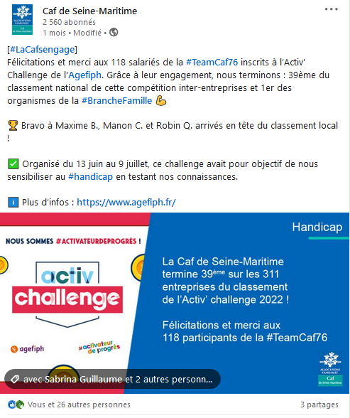 slide 11 caf responsable - post linkedin activ challenge